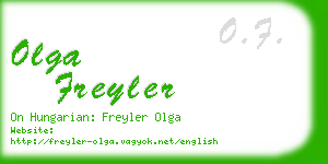 olga freyler business card